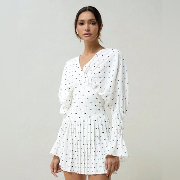 Elegant Polka Dot Mini Dress – Perfect for Every Occasion! 🔥🔥💗✨✨ - Picture 2 of 4